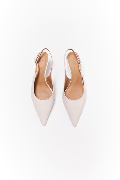 Туфлі slingback  Молочні