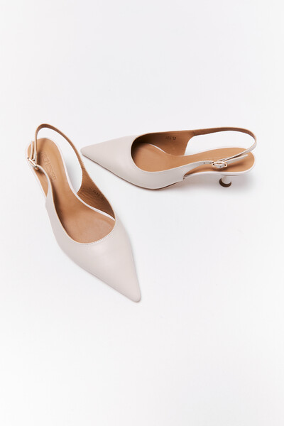 Туфлі slingback  Молочні