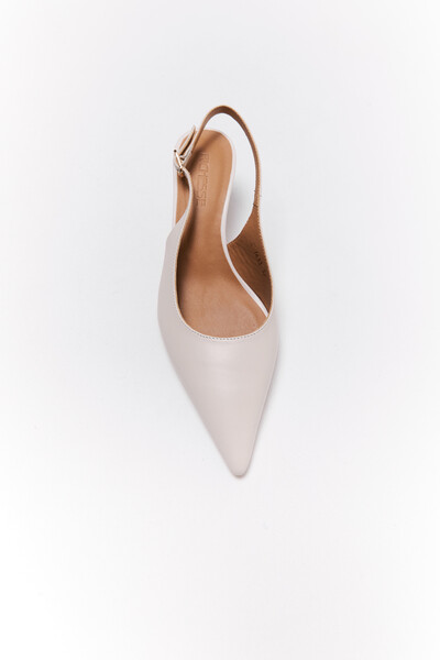 Туфлі slingback  Молочні