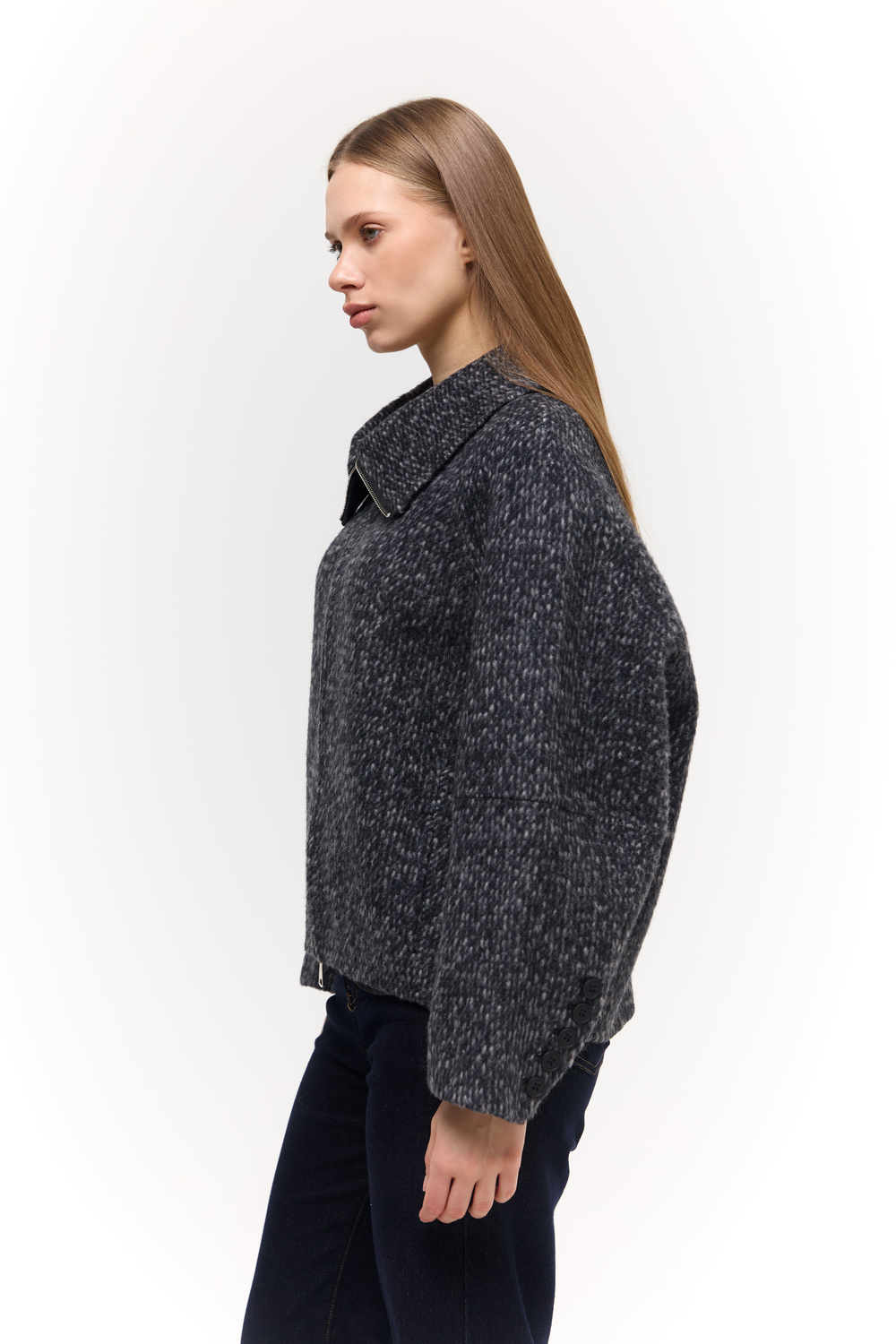 Фактурний жакет Чорний