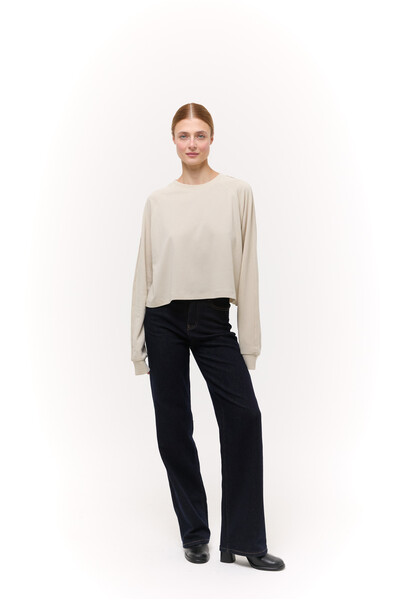 Лонгслів базовий oversize Бежевий