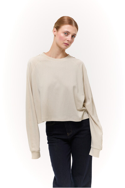 Лонгслів базовий oversize Бежевий