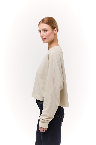 Лонгслів базовий oversize Бежевий