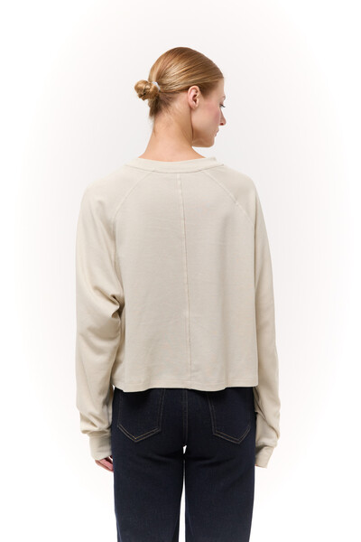 Лонгслів базовий oversize Бежевий