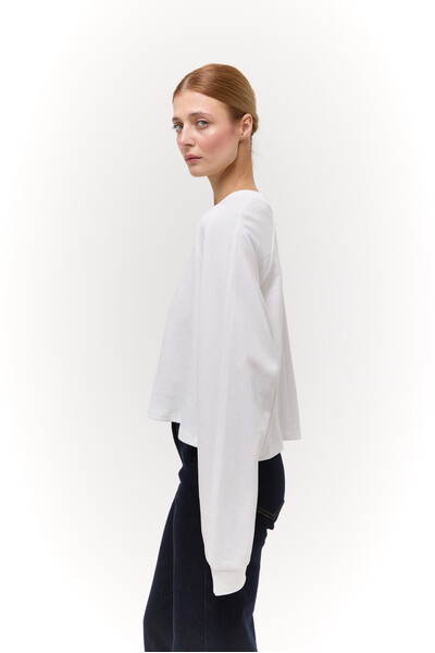 Лонгслів базовий oversize Білий