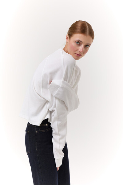 Лонгслів базовий oversize Білий