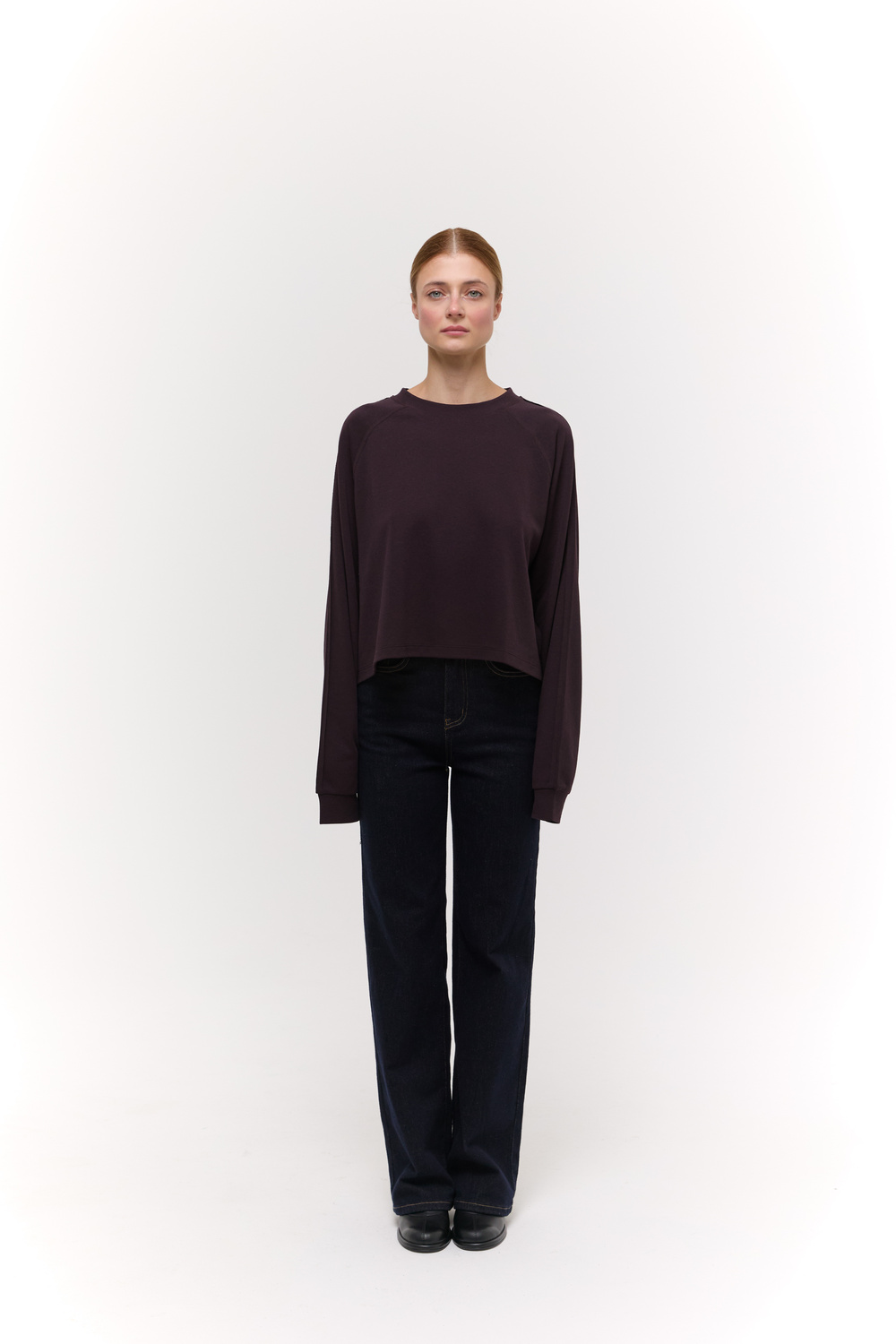 Лонгслів базовий oversize Бордовий