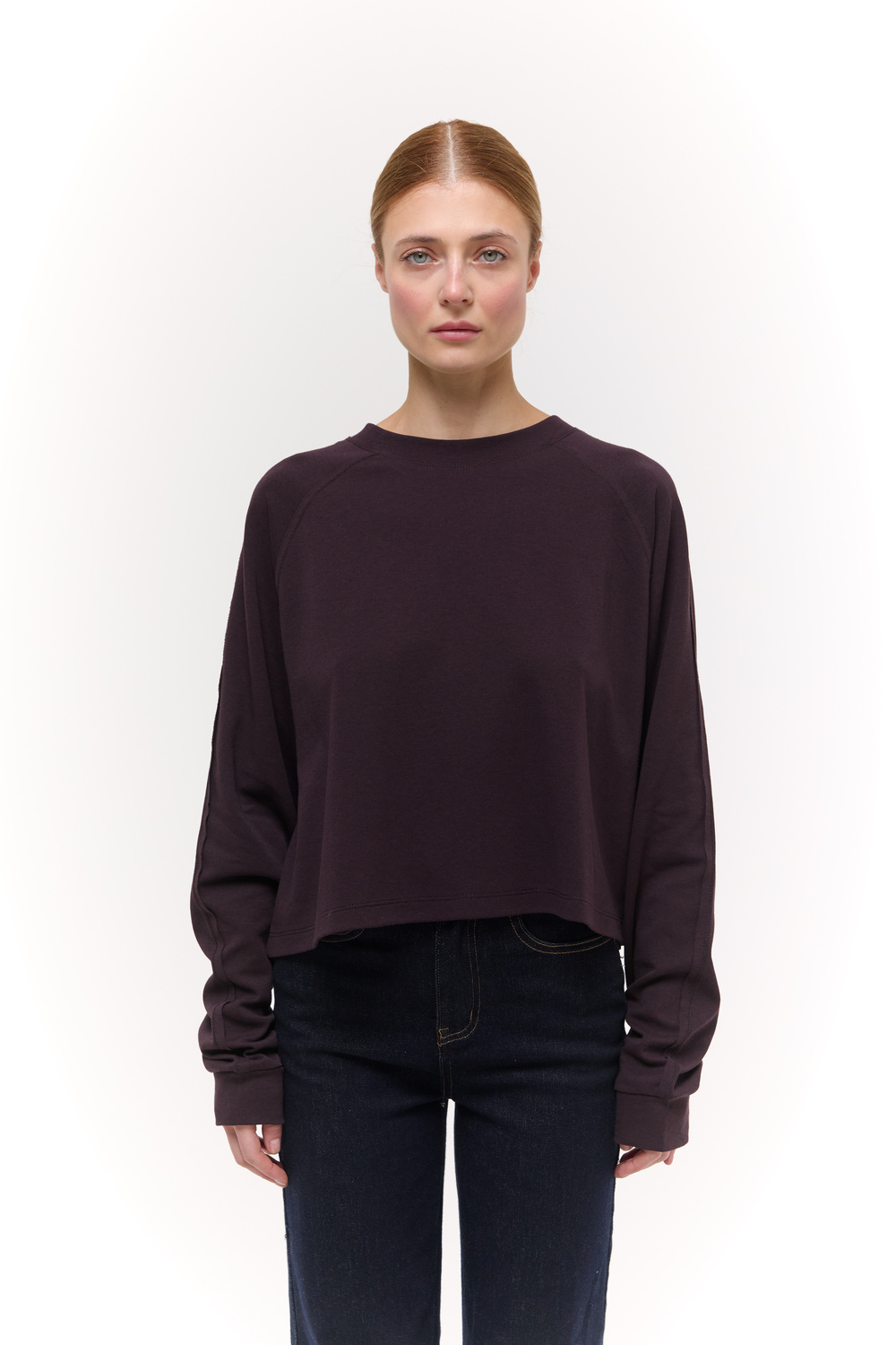 Лонгслів базовий oversize Бордовий