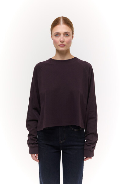 Лонгслів базовий oversize Бордовий