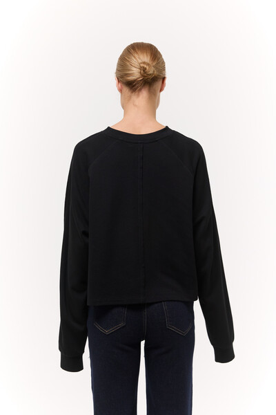 Лонгслів базовий oversize Чорний