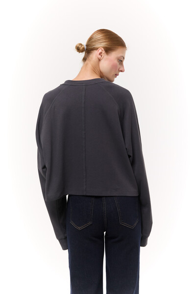 Лонгслів базовий oversize Графітовий