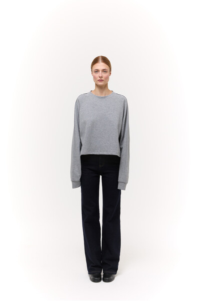 Лонгслів базовий oversize Сірий