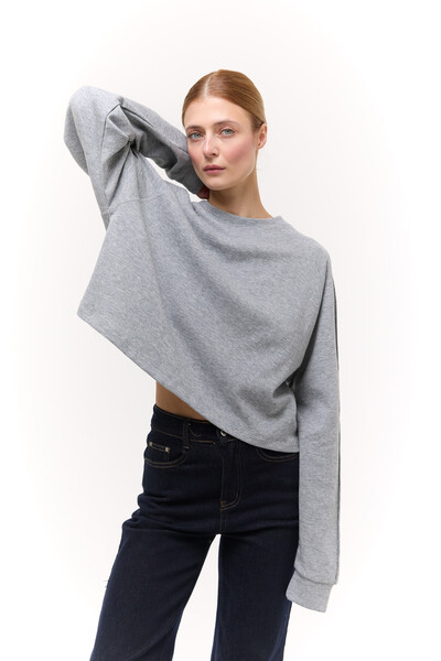 Лонгслів базовий oversize Сірий