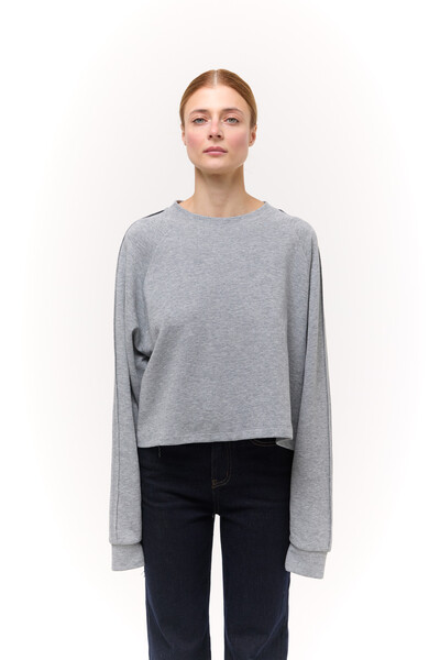 Лонгслів базовий oversize Сірий