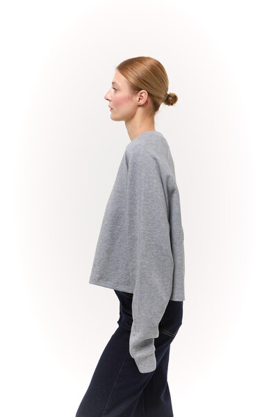 Лонгслів базовий oversize Сірий