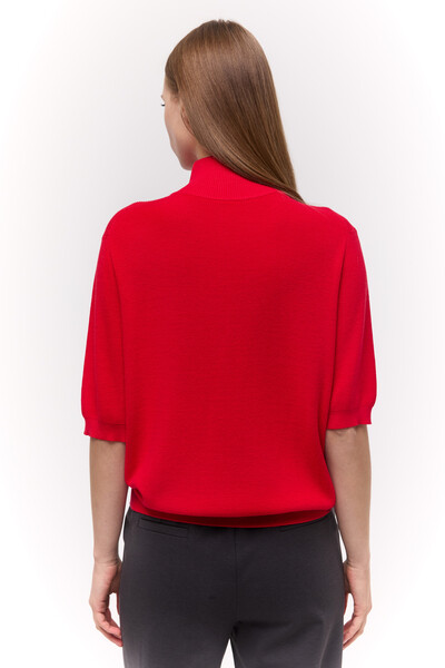 Трикотажний half-zip Червоний