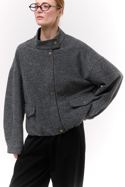 Трикотажний бомбер Графітовий