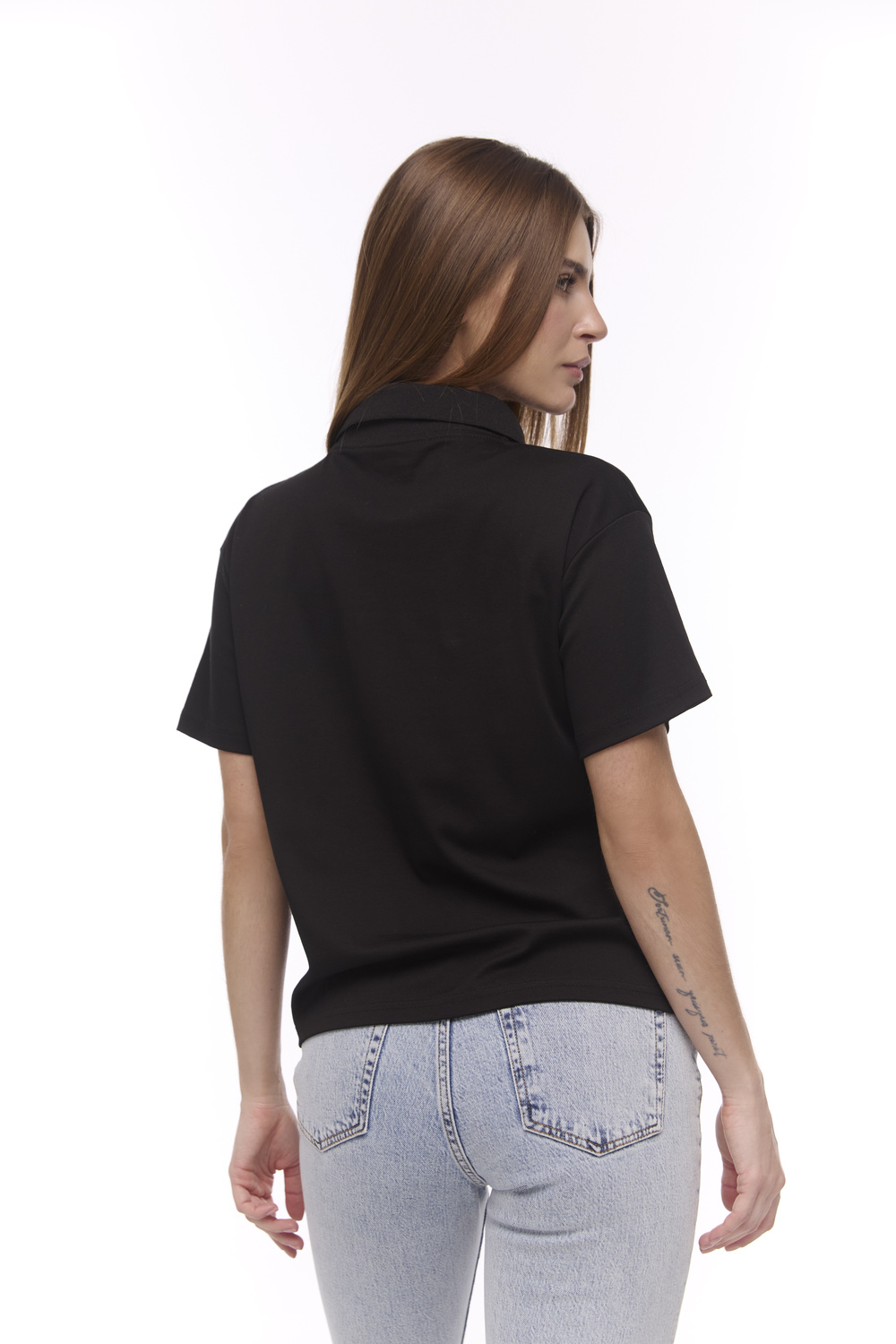 Zip-polo Чорне