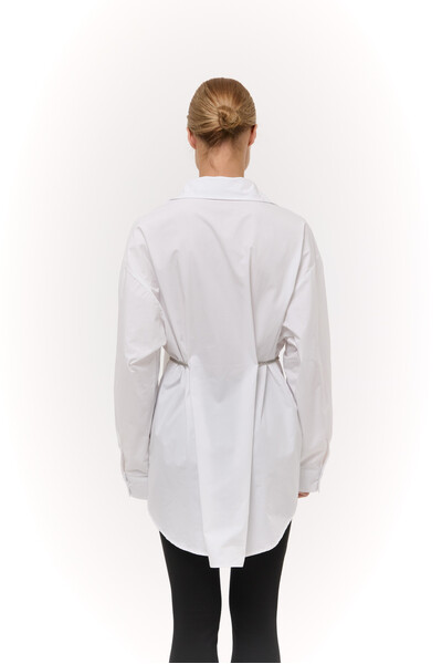 Сорочка Oversize з ланцюжком Біла